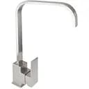 Смеситель кухонный Germece 8113 HDF поворотный однорычажный из нержавеющей стали серый (000029391)