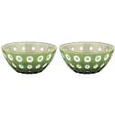 Набор салатников Guzzini 12 см 2 предмета зеленый с коричневым (279412159)