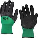 Перчатки рабочие Пена 81458 Зеленые прорезиненные 4 шт. в уп.