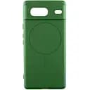 Чехол Silicone Cover Lakshmi Full Camera (AA) with MagFit для Google Pixel 7 Зеленый / Dark green