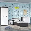 Спальня детская Еверест Соната Комплект 7 (модульная - 4 элемента) венге темный/белый (EVR-2590)