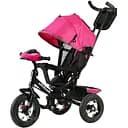 Трехколесный велосипед Best Trike 3390-33-908 с надувными колесами фарой USB и розовым пультом.
