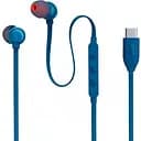 Наушники проводные JBL T310C USB-C (JBLT310CBLU) с микрофоном синие JBLT310CBLU