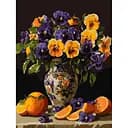 Набор для росписи по номерам Изысканные анютины глазки, 30x40 см, КНО3293