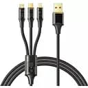 Кабель Mcdodo Amber Series 3 in 1 6A Super Fast Charging Cable 1,2 м CA-3330 Черный