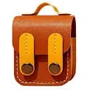 Кожаный футляр Briefcase для наушников AirPods 1/2 Brown/Yellow