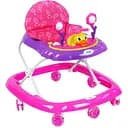 Дитячі ходунки з качечкою, музичною панеллю та регулюванням висоти, рожеві