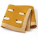 Плед Дитячий Lovely Svi Бавовна 80х100 см В'язаний Жовтий Вівці (3200228)