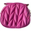 Детская сумка стеганная с малиновой ручкой 13×11×6 см (24-554)