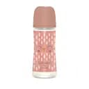 Бутылочка для кормления Suavinex Bonhomia, физиологическая соска, быстрый поток, 360 мл, розовая (307837)