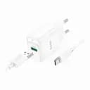 Мережевий зарядний пристрій Hoco C141A 2 x USB 5В/2.1 A швидке заряджання білий