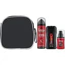 Подарочный набор Intesa №8 Шампунь-гель для душа 250 мл + Лосьон после бритья 100 мл + Пена для бритья 300 мл в косметичке