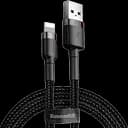Кабель Baseus Cafule Cable USB for Lightning Gray/Black 2 m (CALKLF-CG1) [73378]