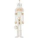 Статуетка Лускунчик різдвяна J-line велика підлогова 166 см біла із золотом (47910)