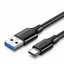 Кабель Ugreen US184 USB 3.0 - Type-C Cable Nickel Plating 1м чорний (20882)