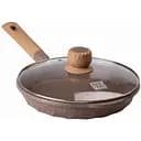 Сковорода с антипригарным мраморным покрытием и крышкой 26 см, бежевый MGC HP-4-424CO