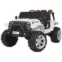 Электромобиль детский Джип M 4282EBLR-1 2 мотора кожаное сиденье EVA-колеса свет музыка USB пульт 2.4G белый