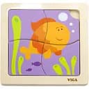 Деревянный мини-пазл Viga Toys Рыбка 4 элемента (50144)