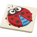 Дерев'яний міні-пазл Viga Toys Жук сонечко 4 елементи (50168)