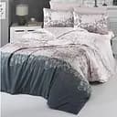 Комплект постільної білизни Victoria Sateen Rina Brown, сатин, євростандарт, 220х200 см, бежевий (2200000553867)