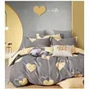 Комплект постільної білизни Lelit Півтораспальний 150х215 см фланель F-4014/1 жовтий з сірим (le2000000297132)