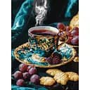 Набор для росписи по номерам Кофе по-турецки с красками металлик extra, 30x40 см, КНО5714