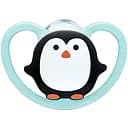 Пустушка силіконова Nuk Space Пінгвін, ортодонтична, 0-6 міс., бірюзовий (3952331)