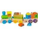 Дерев'яний поїзд Viga Toys Кубики (50572)