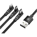 Кабель Baseus MVP 3 in 1 Game Cable USB 3.5 A 1.2 м чорний CAMLT-WZ01