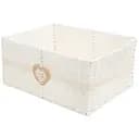 Кошик стелажний Handy Home Серце, металевий, 30х23х15 cм, бежевий з білим (EW-60 M)