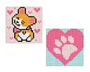 Набор с алмазной мозаикой на самоклеящейся основе для детей Корги, 9x9 см, AMS1058