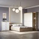 Спальня Еверест Соната Комплект 10 (модульна - 5 елементів) дуб сонома/білий (EVR-2605)