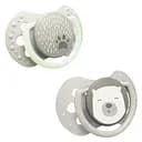 Пустышка силиконовая Lovi Buddy bear, симметрическая, 0-2 мес., бежевый, 2 шт. (22/862)