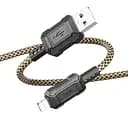 Кабель Hoco X94 Leader USB - Lightning посилений нейлоновий 1 м золотистий