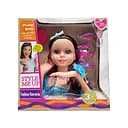 Лялька-манекен для зачісок 3393(Blue) блакитний, аксесуари для зачіски 30х28х7 см