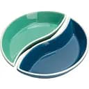 Блюдо AMADEUS круглое для сервировки сине-мятного цвета из фаянса диаметр 22 см Франция (157884)