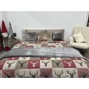 Комплект постільної білизни Ecotton Євро 29345-2 Оленi на червоному (24290)