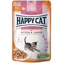 Влажный корм Happy Cat Beutel Kitten Junior L-Ente кусочки в соусе для котят с уткой 85 г