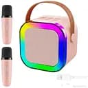 Портативна акустика K12 Bluetooth караоке + два мікрофони