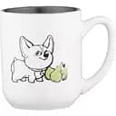 Чашка Ardesto Corgi керамическая бело-серая 380 мл (AR3054)