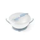 Тарілочка з присоскою та ложечкою для дітей BabyOno, синій (1063/05)