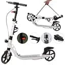 Самокат двухколесный взрослый SR 2-015-4 с ручным тормозом Белый