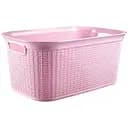 Корзина Uscan Plastic Knit прямокутна 38 л рожева (180006.1)