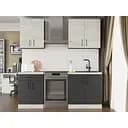 Кухня модульная Эверест Оптима набор №2 Дуб крафт белый/Антрацит 2 м (EVR-5694)