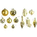 Набір новорічних прикрас 50 іграшок на ялинку золотого кольору (161640)