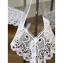 Силиконовая скатерть с белым кружевом 7 см 320х160 см