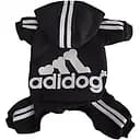 Костюм для тварин Ginger М Adidog спорт чорний Д-30 см ОГ-40 см 2.5-3.5 кг