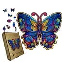 Пазл деревянный Загадочная Бабочка, А3, 200 элементов, Картонная коробка