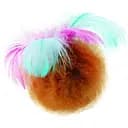 Игрушка для кошек Природа Мяч с перьями на резинке 5 см