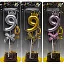 Свеча-цифра 9 с короной, JY-1064